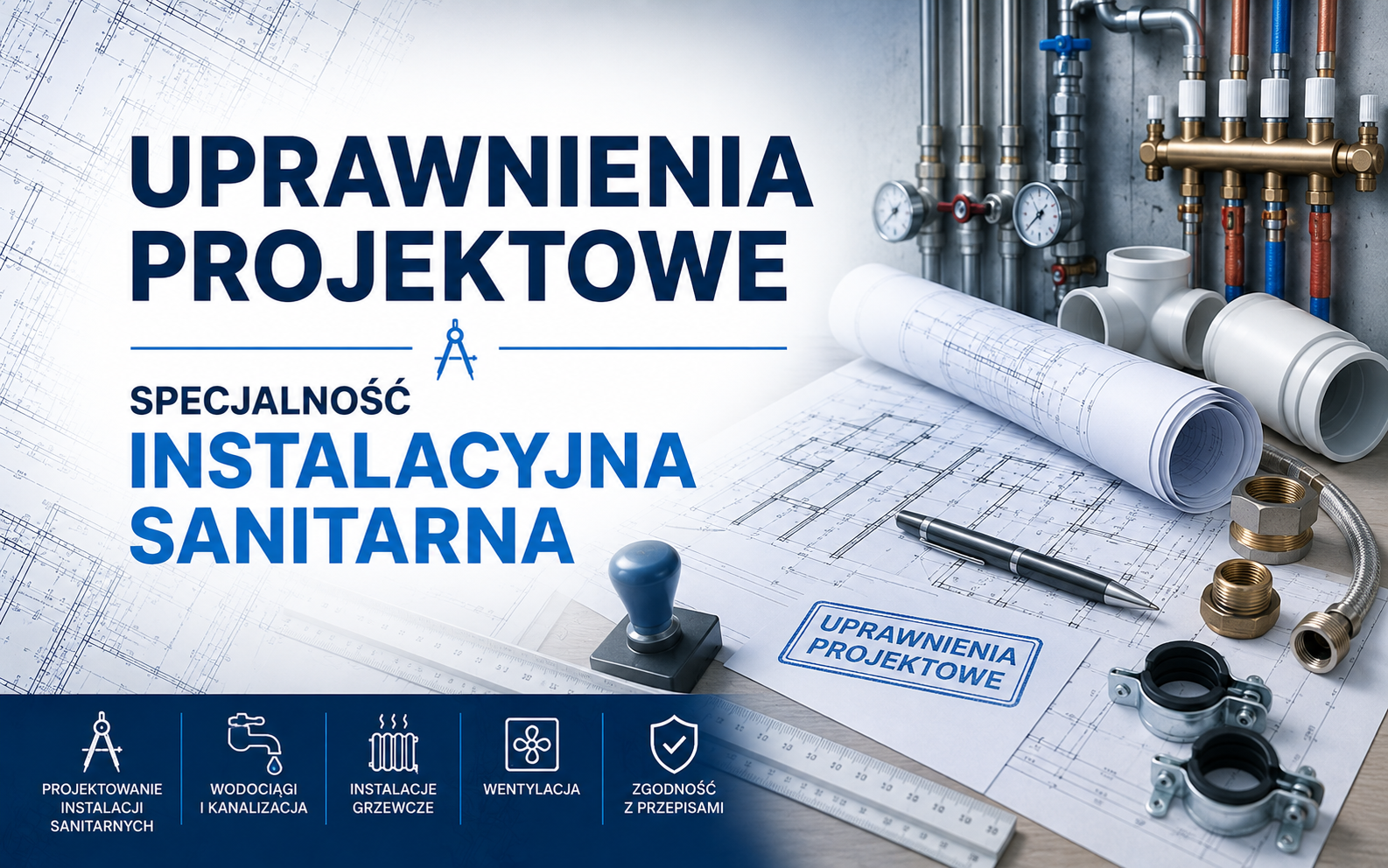 Uprawnienia budowlane do projektowania - specjalność Instalacyjna Sanitarna